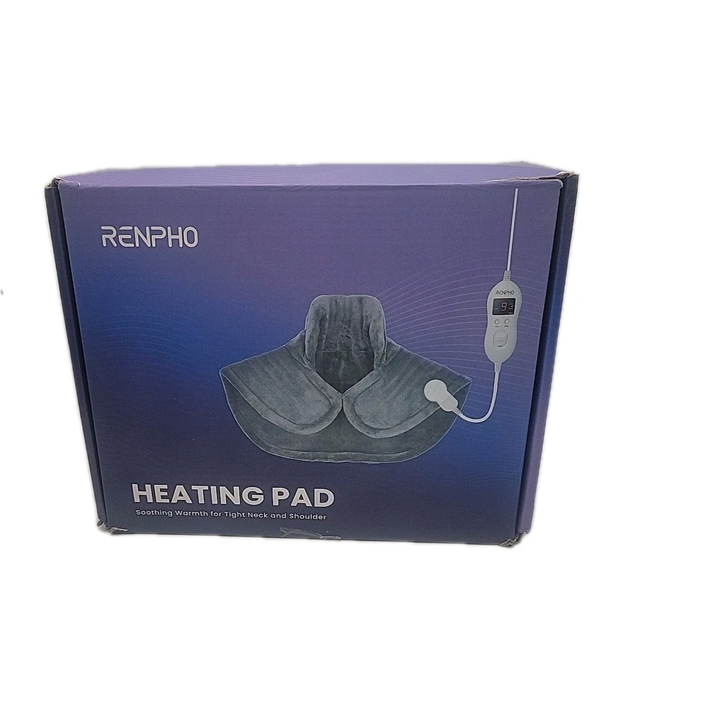 RENPHO Heating‎ Pad For Neck Back Pain & Cramps Relief Heat Pad 19x24 Grey
